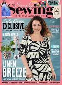 Titelbild der Ausgabe 109/2023 von Simply Sewing. Diese Zeitschrift und viele weitere Modemagazine und DIY-Magazine als Abo oder epaper bei United Kiosk online kaufen.