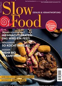 Titelbild der Ausgabe 6/2025 von Slow Food Magazin. Diese Zeitschrift und viele weitere Kochzeitschriften und Backzeitschriften als Abo oder epaper bei United Kiosk online kaufen.