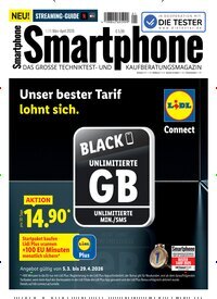 Titelbild der Ausgabe 1/2026 von Smartphone. Diese Zeitschrift und viele weitere Audiomagazine, Filmmagazine und Fotozeitschriften als Abo oder epaper bei United Kiosk online kaufen.