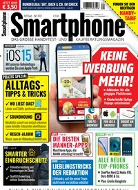 Titelbild der Ausgabe 4/2021 von Smartphone. Diese Zeitschrift und viele weitere Audiomagazine, Filmmagazine und Fotozeitschriften als Abo oder epaper bei United Kiosk online kaufen.