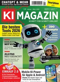 Titelbild der Ausgabe 1/2026 von Smartphone Bibel. Diese Zeitschrift und viele weitere Audiomagazine, Filmmagazine und Fotozeitschriften als Abo oder epaper bei United Kiosk online kaufen.