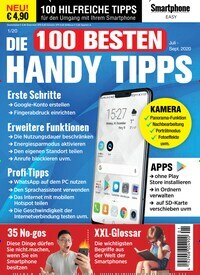 Titelbild der Ausgabe 1/2020 von Smartphone Easy. Diese Zeitschrift und viele weitere Audiomagazine, Filmmagazine und Fotozeitschriften als Abo oder epaper bei United Kiosk online kaufen.