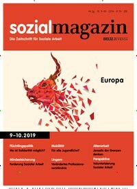 Titelbild der Ausgabe 10/2019 von sozialmagazin. Diese Zeitschrift und viele weitere Zeitschriften für Pädagogik als Abo oder epaper bei United Kiosk online kaufen.