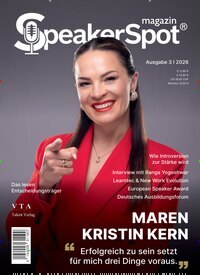 Titelbild der Ausgabe 3/2026 von SpeakerSpot Magazin. Diese Zeitschrift und viele weitere Businessmagazine als Abo oder epaper bei United Kiosk online kaufen.