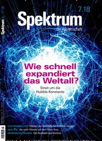 Titelbild der Ausgabe 7/2018 von Spektrum der Wissenschaft. Diese Zeitschrift und viele weitere Reisemagazine, Freizeitmagazine und Wissensmagazine als Abo oder epaper bei United Kiosk online kaufen.