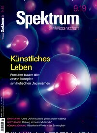 Titelbild der Ausgabe 9/2019 von Spektrum der Wissenschaft. Diese Zeitschrift und viele weitere Reisemagazine, Freizeitmagazine und Wissensmagazine als Abo oder epaper bei United Kiosk online kaufen.