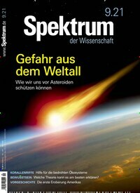 Titelbild der Ausgabe 9/2021 von Spektrum der Wissenschaft. Diese Zeitschrift und viele weitere Reisemagazine, Freizeitmagazine und Wissensmagazine als Abo oder epaper bei United Kiosk online kaufen.