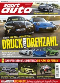 Titelbild der Ausgabe 12/2022 von Sport Auto. Diese Zeitschrift und viele weitere Automagazine und Motorradzeitschriften als Abo oder epaper bei United Kiosk online kaufen.