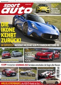 Titelbild der Ausgabe 12/2023 von Sport Auto. Diese Zeitschrift und viele weitere Automagazine und Motorradzeitschriften als Abo oder epaper bei United Kiosk online kaufen.