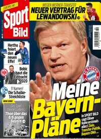 Titelbild der Ausgabe 10/2019 von Sport Bild. Diese Zeitschrift und viele weitere Sportmagazine als Abo oder epaper bei United Kiosk online kaufen.