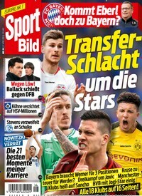 Titelbild der Ausgabe 16/2019 von Sport Bild. Diese Zeitschrift und viele weitere Sportmagazine als Abo oder epaper bei United Kiosk online kaufen.