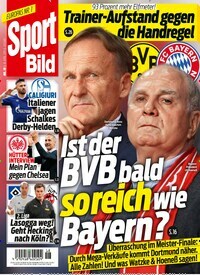Titelbild der Ausgabe 18/2019 von Sport Bild. Diese Zeitschrift und viele weitere Sportmagazine als Abo oder epaper bei United Kiosk online kaufen.