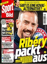 Titelbild der Ausgabe 20/2019 von Sport Bild. Diese Zeitschrift und viele weitere Sportmagazine als Abo oder epaper bei United Kiosk online kaufen.