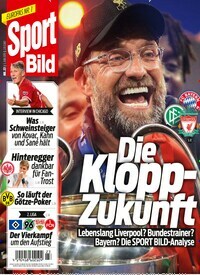 Titelbild der Ausgabe 23/2019 von Sport Bild. Diese Zeitschrift und viele weitere Sportmagazine als Abo oder epaper bei United Kiosk online kaufen.