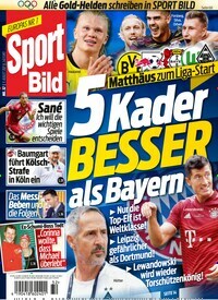 Titelbild der Ausgabe 32/2021 von Sport Bild. Diese Zeitschrift und viele weitere Sportmagazine als Abo oder epaper bei United Kiosk online kaufen.