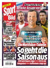 Titelbild der Ausgabe 33/2025 von Sport Bild. Diese Zeitschrift und viele weitere Sportmagazine als Abo oder epaper bei United Kiosk online kaufen.