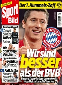 Titelbild der Ausgabe 35/2019 von Sport Bild. Diese Zeitschrift und viele weitere Sportmagazine als Abo oder epaper bei United Kiosk online kaufen.