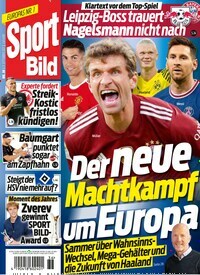 Titelbild der Ausgabe 36/2021 von Sport Bild. Diese Zeitschrift und viele weitere Sportmagazine als Abo oder epaper bei United Kiosk online kaufen.