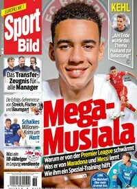 Titelbild der Ausgabe 36/2022 von Sport Bild. Diese Zeitschrift und viele weitere Sportmagazine als Abo oder epaper bei United Kiosk online kaufen.