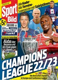 Titelbild der Ausgabe 1/2022 von Sport Bild Sonderheft Champions League. Diese Zeitschrift und viele weitere Sportmagazine als Abo oder epaper bei United Kiosk online kaufen.