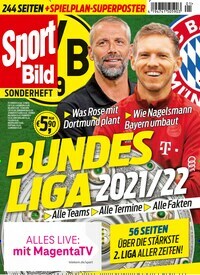 Titelbild der Ausgabe 1/2021 von Sport Bild Sonderheft Fussball Bundesliga. Diese Zeitschrift und viele weitere Sportmagazine als Abo oder epaper bei United Kiosk online kaufen.