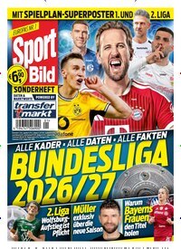 Titelbild der Ausgabe 1/2026 von Sport Bild Sonderheft Fussball Bundesliga. Diese Zeitschrift und viele weitere Sportmagazine als Abo oder epaper bei United Kiosk online kaufen.