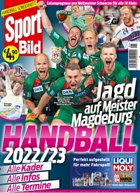 Titelbild der Ausgabe 1/2022 von Sport Bild Sonderheft Handball Bundesliga. Diese Zeitschrift und viele weitere Sportmagazine als Abo oder epaper bei United Kiosk online kaufen.