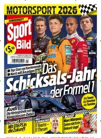 Titelbild der Ausgabe 1/2026 von Sport Bild Sonderheft Motorsport. Diese Zeitschrift und viele weitere Automagazine und Motorradzeitschriften als Abo oder epaper bei United Kiosk online kaufen.
