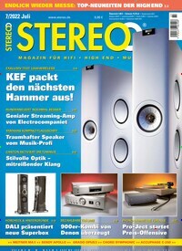 Titelbild der Ausgabe 7/2022 von Stereo. Diese Zeitschrift und viele weitere Audiomagazine, Filmmagazine und Fotozeitschriften als Abo oder epaper bei United Kiosk online kaufen.