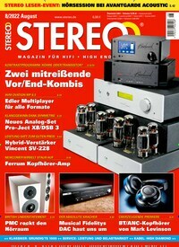 Titelbild der Ausgabe 8/2022 von Stereo. Diese Zeitschrift und viele weitere Audiomagazine, Filmmagazine und Fotozeitschriften als Abo oder epaper bei United Kiosk online kaufen.