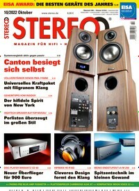 Titelbild der Ausgabe 10/2022 von Stereo. Diese Zeitschrift und viele weitere Audiomagazine, Filmmagazine und Fotozeitschriften als Abo oder epaper bei United Kiosk online kaufen.