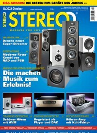 Titelbild der Ausgabe 10/2023 von Stereo. Diese Zeitschrift und viele weitere Audiomagazine, Filmmagazine und Fotozeitschriften als Abo oder epaper bei United Kiosk online kaufen.