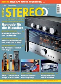 Titelbild der Ausgabe 12/2022 von Stereo. Diese Zeitschrift und viele weitere Audiomagazine, Filmmagazine und Fotozeitschriften als Abo oder epaper bei United Kiosk online kaufen.