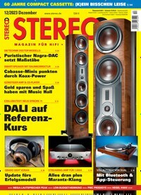 Titelbild der Ausgabe 12/2023 von Stereo. Diese Zeitschrift und viele weitere Audiomagazine, Filmmagazine und Fotozeitschriften als Abo oder epaper bei United Kiosk online kaufen.