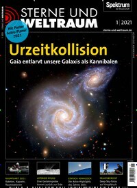 Titelbild der Ausgabe 1/2021 von Sterne und Weltraum. Diese Zeitschrift und viele weitere Reisemagazine, Freizeitmagazine und Wissensmagazine als Abo oder epaper bei United Kiosk online kaufen.