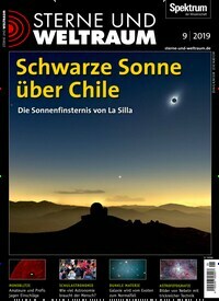 Titelbild der Ausgabe 9/2019 von Sterne und Weltraum. Diese Zeitschrift und viele weitere Reisemagazine, Freizeitmagazine und Wissensmagazine als Abo oder epaper bei United Kiosk online kaufen.