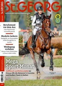 Titelbild der Ausgabe 110/2021 von St.Georg. Diese Zeitschrift und viele weitere Sportmagazine als Abo oder epaper bei United Kiosk online kaufen.