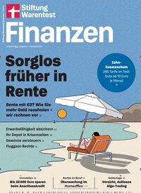 Titelbild der Ausgabe 7/2025 von Stiftung Warentest Finanzen. Diese Zeitschrift und viele weitere Wirtschaftsmagazine und Politikmagazine als Abo oder epaper bei United Kiosk online kaufen.