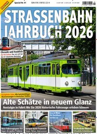 Titelbild der Ausgabe 9/2026 von Strassenbahn Jahrbuch. Diese Zeitschrift und viele weitere Reisemagazine, Freizeitmagazine und Wissensmagazine als Abo oder epaper bei United Kiosk online kaufen.