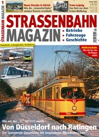 Titelbild der Ausgabe 1/2023 von Strassenbahn Magazin. Diese Zeitschrift und viele weitere Reisemagazine, Freizeitmagazine und Wissensmagazine als Abo oder epaper bei United Kiosk online kaufen.