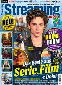 Titelbild der Ausgabe 6/2026 von Streaming. Diese Zeitschrift und viele weitere Programmzeitschriften als Abo oder epaper bei United Kiosk online kaufen.