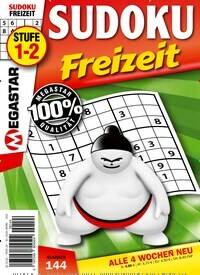 Titelbild der Ausgabe 144/2022 von Sudoku Freizeit. Diese Zeitschrift und viele weitere Groschenromane und Rätselhefte als Abo oder epaper bei United Kiosk online kaufen.