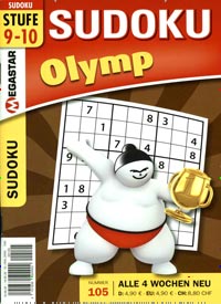 Titelbild der Ausgabe 105/2020 von Sudoku Olymp. Diese Zeitschrift und viele weitere Groschenromane und Rätselhefte als Abo oder epaper bei United Kiosk online kaufen.
