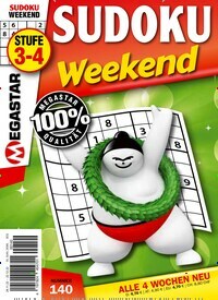 Titelbild der Ausgabe 140/2022 von Sudoku Weekend. Diese Zeitschrift und viele weitere Groschenromane und Rätselhefte als Abo oder epaper bei United Kiosk online kaufen.