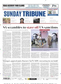Titelbild der Ausgabe 38/2026 von Sunday Tribune. Diese Zeitschrift und viele weitere Zeitungsabos als Abo oder epaper bei United Kiosk online kaufen.