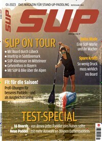 Titelbild der Ausgabe 1/2023 von SUP - Stand Up Paddling. Diese Zeitschrift und viele weitere Sportmagazine als Abo oder epaper bei United Kiosk online kaufen.