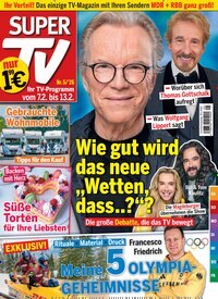 Titelbild der Ausgabe 5/2026 von Super TV. Diese Zeitschrift und viele weitere Programmzeitschriften als Abo oder epaper bei United Kiosk online kaufen.