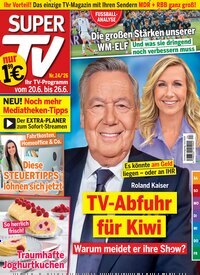 Titelbild der Ausgabe 24/2026 von Super TV. Diese Zeitschrift und viele weitere Programmzeitschriften als Abo oder epaper bei United Kiosk online kaufen.