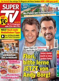 Titelbild der Ausgabe 25/2025 von Super TV. Diese Zeitschrift und viele weitere Programmzeitschriften als Abo oder epaper bei United Kiosk online kaufen.