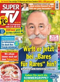 Titelbild der Ausgabe 31/2019 von Super TV. Diese Zeitschrift und viele weitere Programmzeitschriften als Abo oder epaper bei United Kiosk online kaufen.